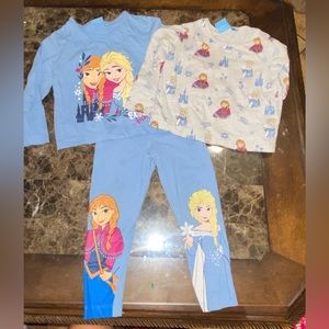 toddler girl disney frozen 3 piece outfit